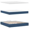 VidaXL Cadre de lit ottoman avec matelas bleu 160x200 cm tissu