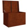 vidaXL Bo&icirc;te de Rangement Ext&eacute;rieure Rouill&eacute; 80 x 50,5 x 50 cm Acier