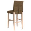 vidaXL Chaises de bar lot de 2 bois massif d'h&eacute;v&eacute;a et tissu