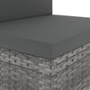 vidaXL Salon de jardin 5 pcs R&eacute;sine tress&eacute;e Gris