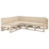 vidaXL Coussins de plancher de palette lot de 7 Beige Coton