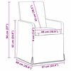 vidaXL Chaises de salle &agrave; manger 2 pcs Bleu 57 x 67 x 95 cm tissu