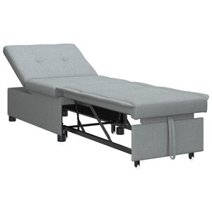 vidaXL Canap&eacute;-lit escamotable Gris clair 194 x 50 x 82 cm tissu
