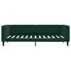 vidaXL Lit de jour avec gigogne sans matelas vert fonc&eacute; 90x200 cm