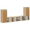 vidaXL Ensemble meuble TV 4 pcs Ch&ecirc;ne Sonoma Bois d'ing&eacute;nierie