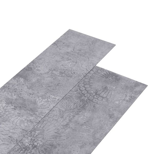 vidaXL Planches de plancher PVC Non auto-adhésif 4,46m²3mm Gris ciment