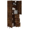 vidaXL Buffet haut Ch&ecirc;ne fum&eacute; 69,5x34x180 cm Bois d'ing&eacute;nierie