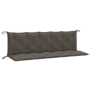 vidaXL Coussins de banc de jardin lot de 2 gris fonc&eacute; m&eacute;lang&eacute; tissu