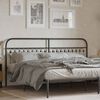 vidaXL T&ecirc;te de lit m&eacute;tal noir 193 cm