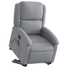 vidaXL Fauteuil inclinable de massage &eacute;lectrique Gris clair Tissu