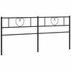 vidaXL T&ecirc;te de lit m&eacute;tal noir 180 cm
