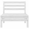 vidaXL Canap&eacute; &agrave; 2 places de jardin Blanc Bois de pin solide