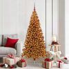 vidaXL Sapin de No&euml;l avec 300 LED avec support Dor&eacute; 180 cm PET