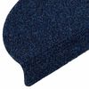 vidaXL Tapis d'escalier autocollants 10 pi&egrave;ces 56 x 17 x 3 cm Bleu marine Demi-rond