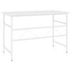 vidaXL Bureau d'ordinateur Blanc 105x55x72 cm MDF et m&eacute;tal