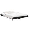 vidaXL Cadre de lit sans matelas noir 140x190 cm bois d'ing&eacute;nierie