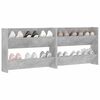 vidaXL Armoires &agrave; chaussures murales 2 pcs Gris b&eacute;ton 80x18x60 cm