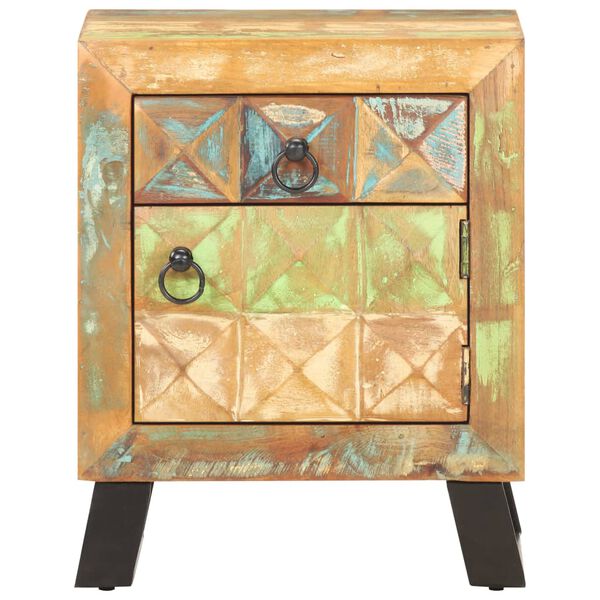 vidaXL Table de chevet 40 x 30 x 50 cm Bois de r&eacute;cup&eacute;ration massif