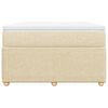 vidaXL Sommier &agrave; lattes de lit avec matelas cr&egrave;me 120x190 cm tissu