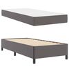 vidaXL Cadre de lit avec matelas Gris 100 x 200 cm tissu