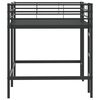 vidaXL Lit mezzanine pour enfants Noir 90 x 200 cm