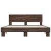 vidaXL Cadre de lit sans matelas ch&ecirc;ne marron 160x200 cm