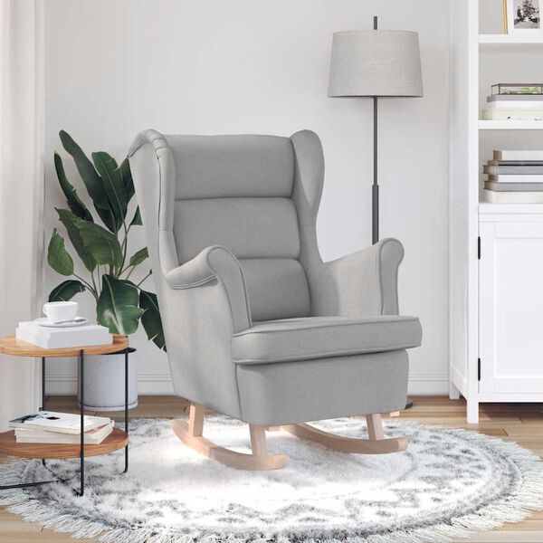 vidaXL Chaise &agrave; bascule gris nuage 74x90x102 cm tissu