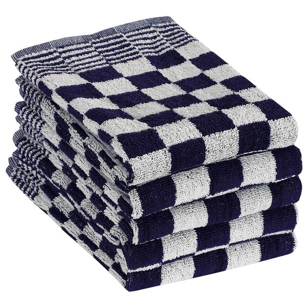 vidaXL Ensemble de serviettes 20 pcs bleu et blanc coton