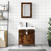vidaXL Ensemble de meubles de salle de bain 2 pcs Ch&ecirc;ne fum&eacute;