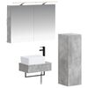 vidaXL Ensemble d'armoire de salle de bain 4 pcs Gris b&eacute;ton