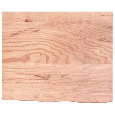 vidaXL Dessus de table marron clair bois chêne massif traité