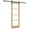 vidaXL Porte coulissante ORKDAL Naturel et Noir 73,5 x 198,5 cm