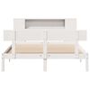 vidaXL Lit biblioth&egrave;que sans matelas blanc 160x200 cm bois pin massif
