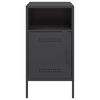 vidaXL Tables de chevet 2 pcs noir 36x39x68 cm acier