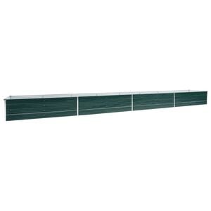 vidaXL Lit sur&eacute;lev&eacute; de jardin Acier galvanis&eacute; 600x80x45 cm Vert