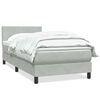 vidaXL Sommier &agrave; lattes de lit et matelas gris clair 100x210cm velours