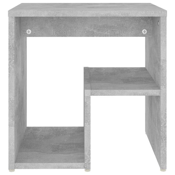 vidaXL Table de chevet gris b&eacute;ton 40x30x40 cm bois d'ing&eacute;nierie