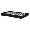 vidaXL Cadre de lit sans matelas noir bois massif 120x200 cm