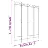 vidaXL Cloison de séparation 4 panneaux Noir 160x200 cm Tissu
