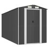 vidaXL Abri de jardin Anthracite 192x440x223 cm M&eacute;tal galvanis&eacute;