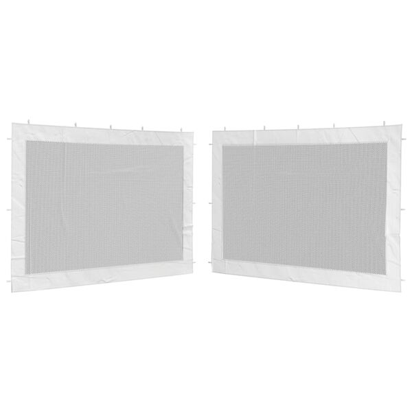 vidaXL Paroi de tente de r&eacute;ception 2 pcs Maille Blanc et noir