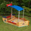 Kidkraft Bac &agrave; sable bateau de pirates ext&eacute;rieur avec auvent Bois 00128