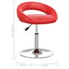 vidaXL Chaise pivotante &agrave; d&icirc;ner Rouge Similicuir