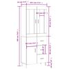 vidaXL Buffet haut Ch&ecirc;ne sonoma 69,5x34x180 cm Bois d'ing&eacute;nierie