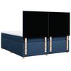 vidaXL Sommier &agrave; lattes de lit avec matelas Bleu 200x200 cm Tissu