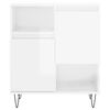 vidaXL Buffet Blanc brillant 60x35x70 cm Bois d'ing&eacute;nierie
