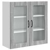 vidaXL Cabinet en verre mural PORTO Gris Sonoma 80 x 31 x 80 cm