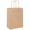 vidaXL Sacs en papier 50 pcs avec poign&eacute;es marron 21x11x28 cm