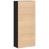 vidaXL Buffet Ch&ecirc;ne noir 80 x 35 x 180 cm Bois d'ing&eacute;nierie