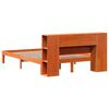 vidaXL Lit biblioth&egrave;que sans matelas cire marron 135x190 cm pin massif